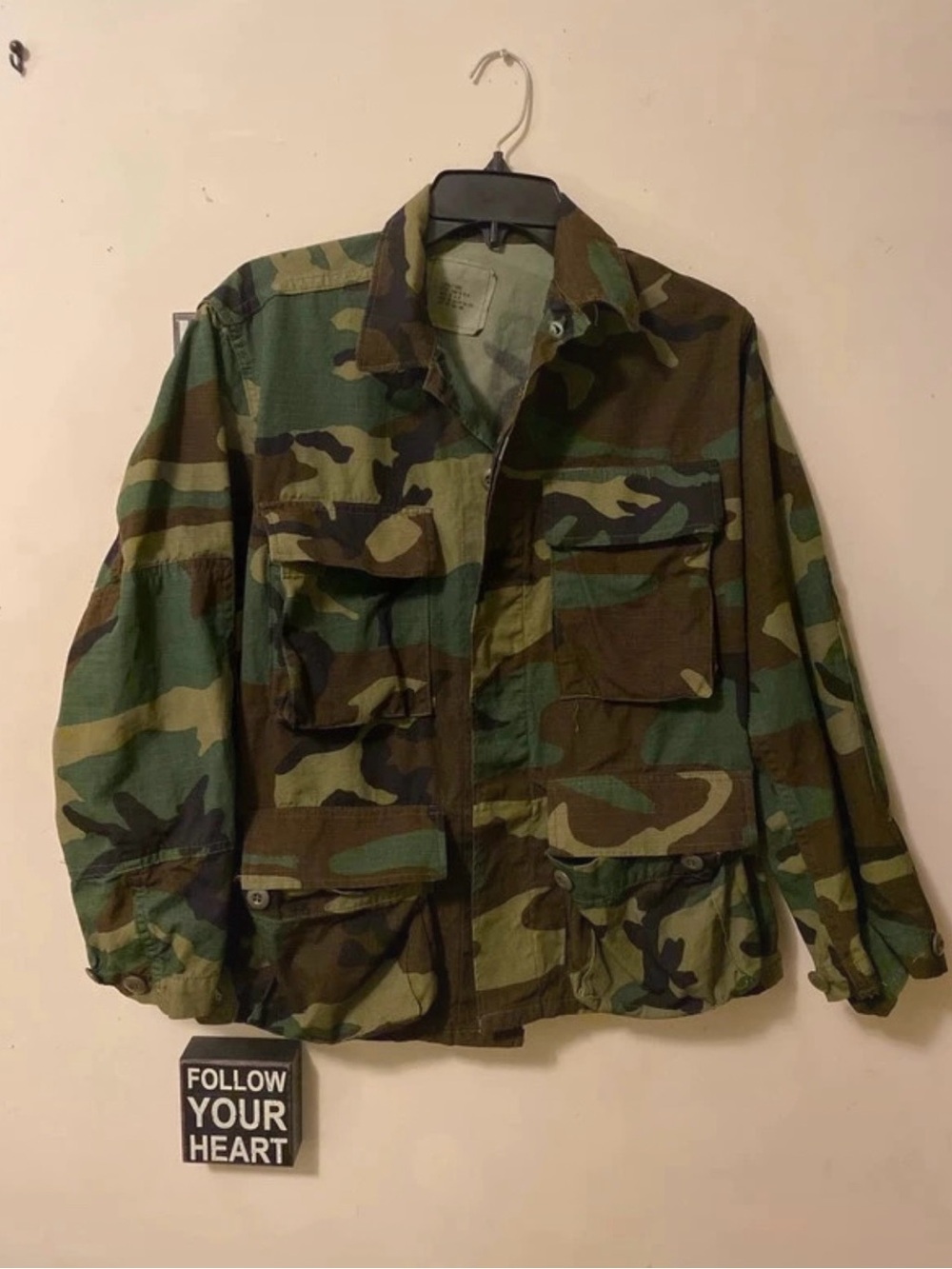 American Apparel Woodland Camo Military Field Jacket - Green/Brown